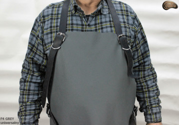 Leather protective apron F4 GREY/butcher/welding/chef/barbecue/locksmith