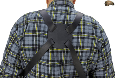 Leather protective apron F4 GREY/butcher/welding/chef/barbecue/locksmith