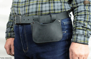 Tool belt pouch for attaching to trouser belt