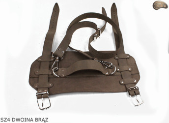 Šle SZ4 hnědá /pás na deku, karimatku, spací pytel, bundu, na kolo/motocykl