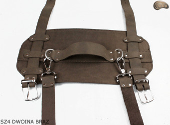 Šle SZ4 hnědá /pás na deku, karimatku, spací pytel, bundu, na kolo/motocykl