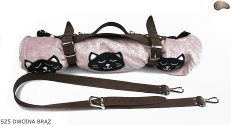 Šle SZ4 hnědá /pás na deku, karimatku, spací pytel, bundu, na kolo/motocykl