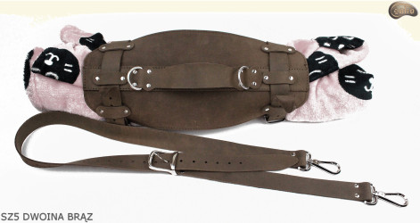 Šle SZ4 hnědá /pás na deku, karimatku, spací pytel, bundu, na kolo/motocykl