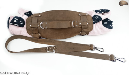 Šle SZ4 hnědá /pás na deku, karimatku, spací pytel, bundu, na kolo/motocykl