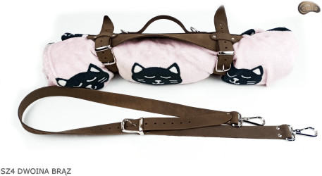 Šle SZ4 hnědá /pás na deku, karimatku, spací pytel, bundu, na kolo/motocykl