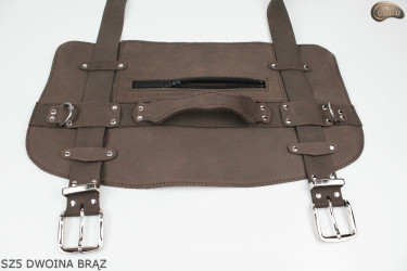 Šle SZ5 hnědá /pás na deku, karimatku, spací pytel, bundu, na kolo/motocykl