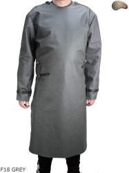 copy of Kožená ochranná zástěra F18 GREY přední s rukávy / řezník / svářeč / kuchař / gril / zámečník