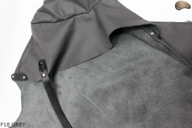 copy of Kožená ochranná zástěra F18 GREY přední s rukávy / řezník / svářeč / kuchař / gril / zámečník