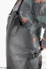 Kožená ochranná zástěra F21 BLACK/řezník/svářeč/kuchař/grilovač/zámečník