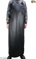Kožená ochranná zástěra F21 BLACK/řezník/svářeč/kuchař/grilovač/zámečník