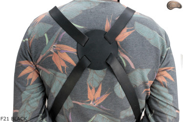 Bőr védőkötény F21 BLACK/hentes/hegesztő/szakács/barbecue/lakatos