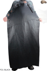 Kožená ochranná zástěra F21 BLACK/řezník/svářeč/kuchař/grilovač/zámečník