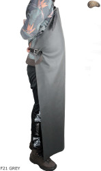 Kožená ochranná zástěra F21 GREY/řezník/svářeč/kuchař/grilovač/zámečník