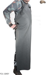 Kožená ochranná zástěra F21 GREY/řezník/svářeč/kuchař/grilovač/zámečník