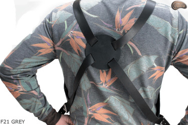 Bőr védőkötény F21 GREY/hentes/hegesztő/szakács/barbecue/lakatos