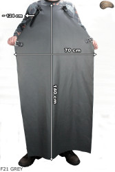 Bőr védőkötény F21 GREY/hentes/hegesztő/szakács/barbecue/lakatos