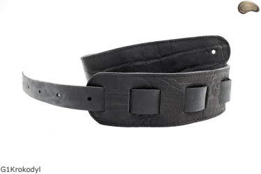 G1 Crocodile leather electric guitar/bass strap