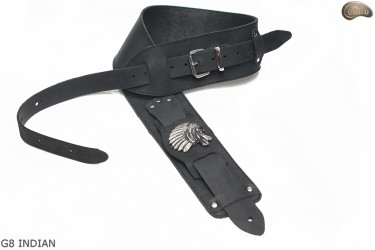 G8 INDIAN electric/bass guitar strap, chief, genuine leather