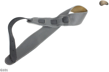 Popruh na elektrickou/basovou kytaru G101 z přírodní kůže, oboustranný