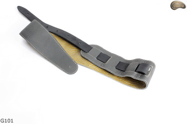 Popruh na elektrickou/basovou kytaru G101 z přírodní kůže, oboustranný