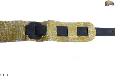 Popruh na elektrickou/basovou kytaru G101 z přírodní kůže, oboustranný