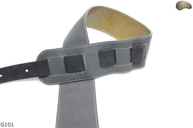 Popruh na elektrickou/basovou kytaru G101 z přírodní kůže, oboustranný
