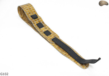 Popruh na elektrickou/basovou kytaru G102 z přírodní kůže, oboustranný