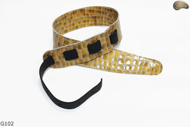 Popruh na elektrickou/basovou kytaru G102 z přírodní kůže, oboustranný