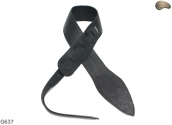 Popruh na elektrickou/basovou kytaru G637 SKULL přírodní kůže
