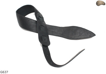 Popruh na elektrickou/basovou kytaru G637 SKULL přírodní kůže