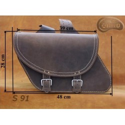 Leather Saddlebags S91 Black  *TO REQUEST*