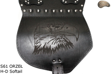LEATHER SADDLEBAG S61 EAGLE H-D SOFTAIL