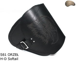 LEATHER SADDLEBAG S61 EAGLE H-D SOFTAIL