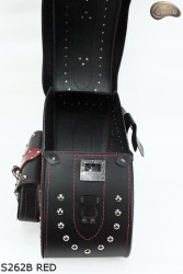 Bőr táska S262 RED