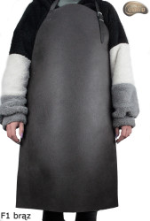 Tablier de protection en cuir / boucher / soudeur / cuisinier / barbecue / serrurier F1 BROWN