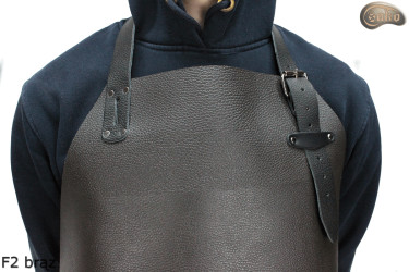 Leather protective apron F2 BROWN /butcher/welding/chef/barbecue/locksmith