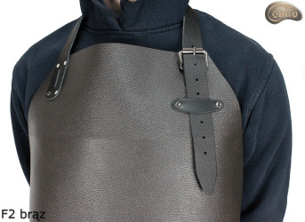 Kožená ochranná zástěra F2 BROWN /řezník/svářeč/kuchař/grilovač/zámečník