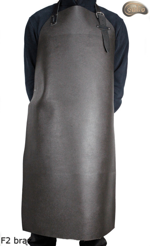Kožená ochranná zástěra F2 BROWN /řezník/svářeč/kuchař/grilovač/zámečník
