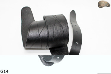 G14 guitar strap, double-sided leather strap for electric bass guitar