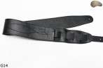 G14 guitar strap, double-sided leather strap for electric bass guitar