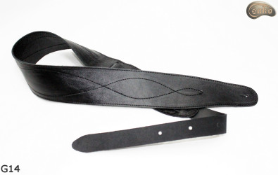Sangle pour guitare G14 en cuir, sangle double face pour guitare basse électrique