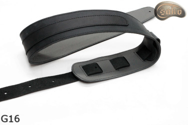 G16 guitar strap, double-sided leather strap for electric bass guitar