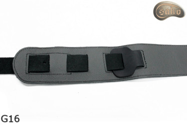 G16 kytarový popruh, oboustranný kožený popruh pro elektrickou baskytaru