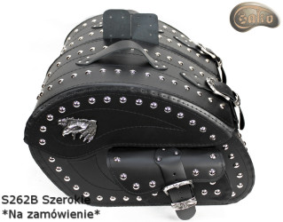 LEATHER SADDLEBAGS S262B WIDE *TO ORDER*