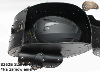 LEATHER SADDLEBAGS S262B WIDE *TO ORDER*