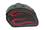 LEATHER SADDLEBAGS S152 RED