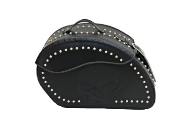 LEATHER SADDLEBAGS S152 SKULL