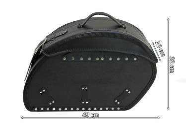 LEATHER SADDLEBAGS S152 SKULL