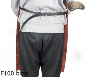 Kožená ochranná zástěra F100 BROWN/řezník/svářeč/kuchař/grilovač/zámečník