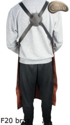 Kožená ochranná zástěra F20 BROWN /řezník/svářeč/kuchař/grilovač/zámečník